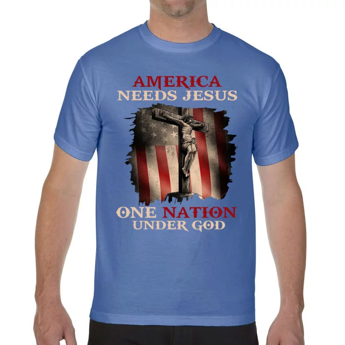 America Needs Jesus One Nation Under God Normal Isnt Coming Gift Comfort Colors T-Shirt