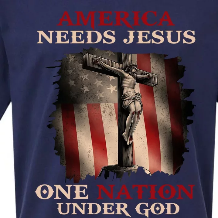 America Needs Jesus One Nation Under God Normal Isnt Coming Gift Sueded Cloud Jersey T-Shirt