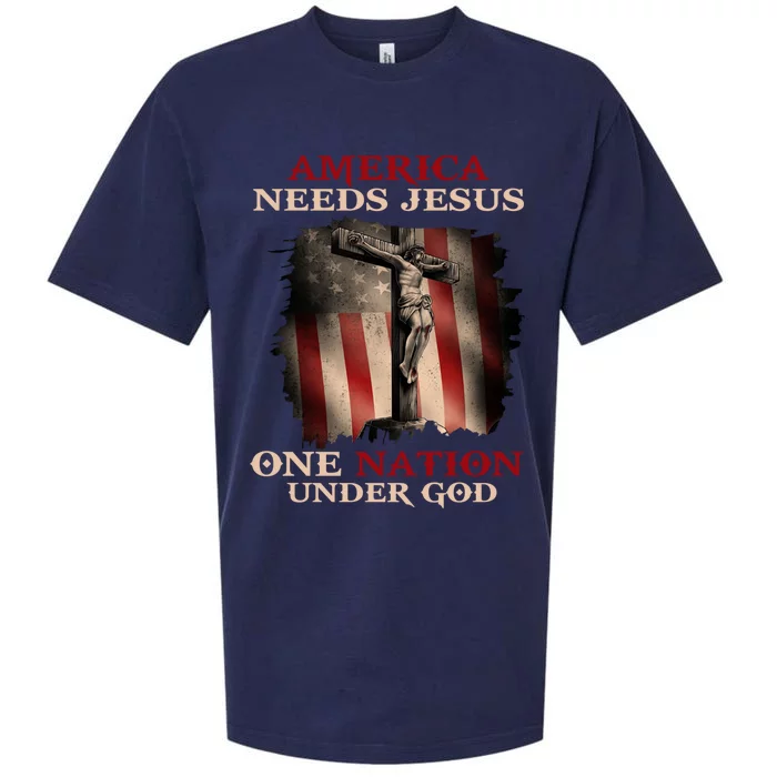 America Needs Jesus One Nation Under God Normal Isnt Coming Gift Sueded Cloud Jersey T-Shirt