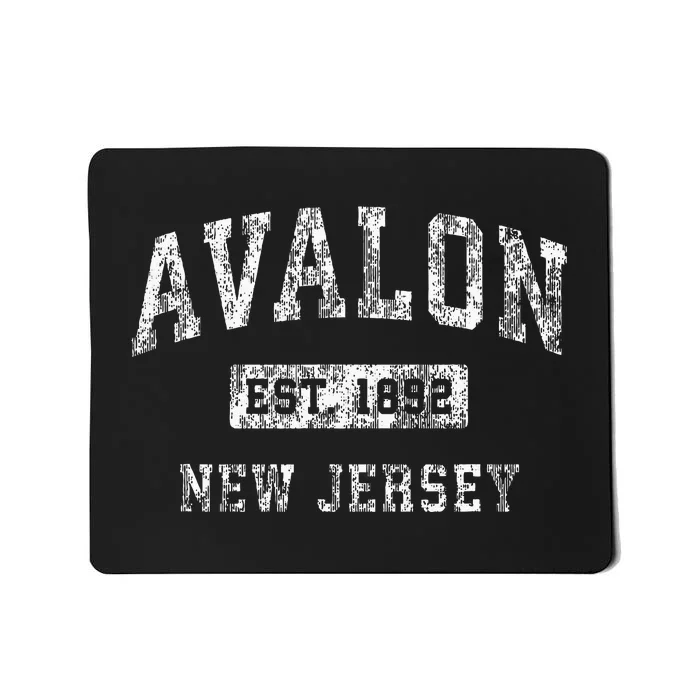 Avalon New Jersey Nj Vintage Established Sports Design Mousepad