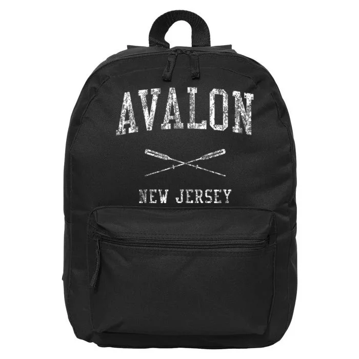 Avalon New Jersey Nj Vintage Nautical Sports 16 in Basic Backpack