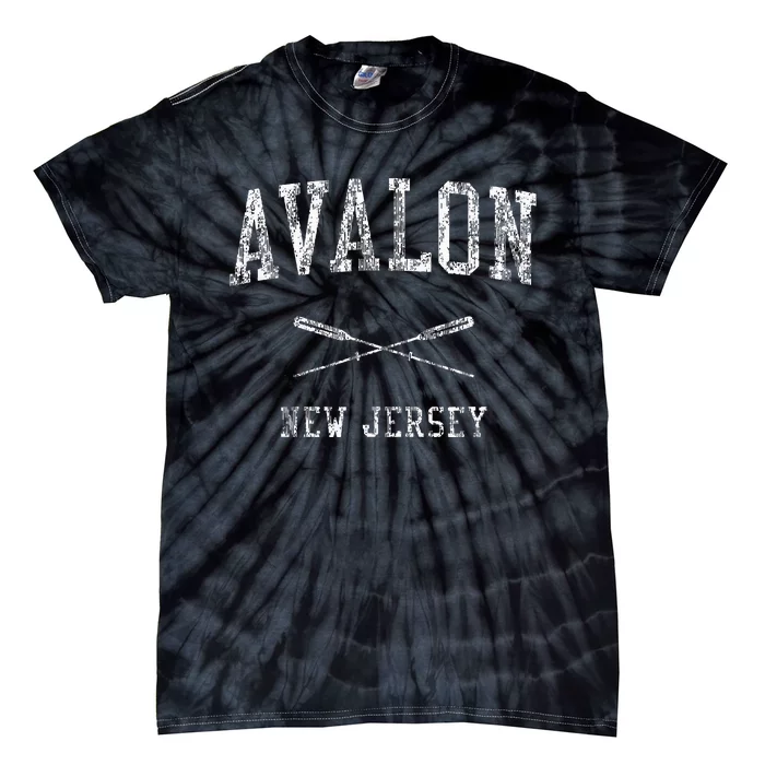 Avalon New Jersey Nj Vintage Nautical Sports Tie-Dye T-Shirt