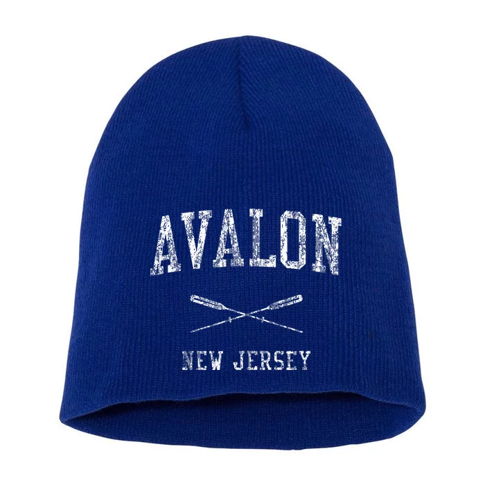 Avalon New Jersey Nj Nautical Sports Short Acrylic Beanie