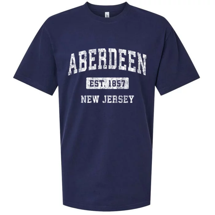 Aberdeen New Jersey Nj Vintage Sports Sueded Cloud Jersey T-Shirt