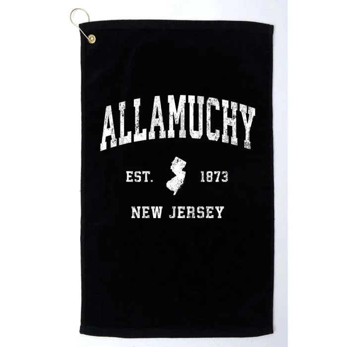 Allamuchy New Jersey Nj Vintage Athletic Sports Platinum Collection Golf Towel