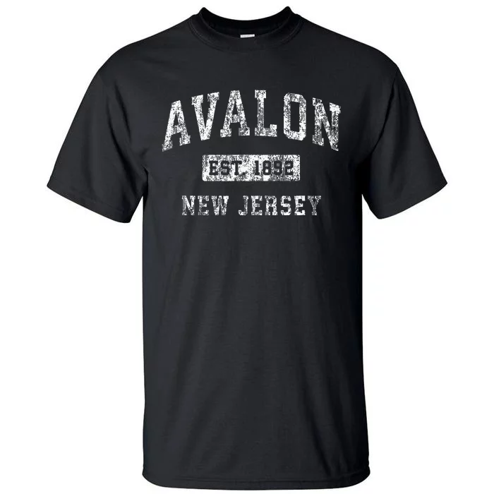 Avalon New Jersey Nj Vintage Established Tall T-Shirt