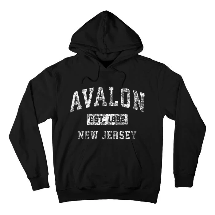 Avalon New Jersey Nj Vintage Established Tall Hoodie