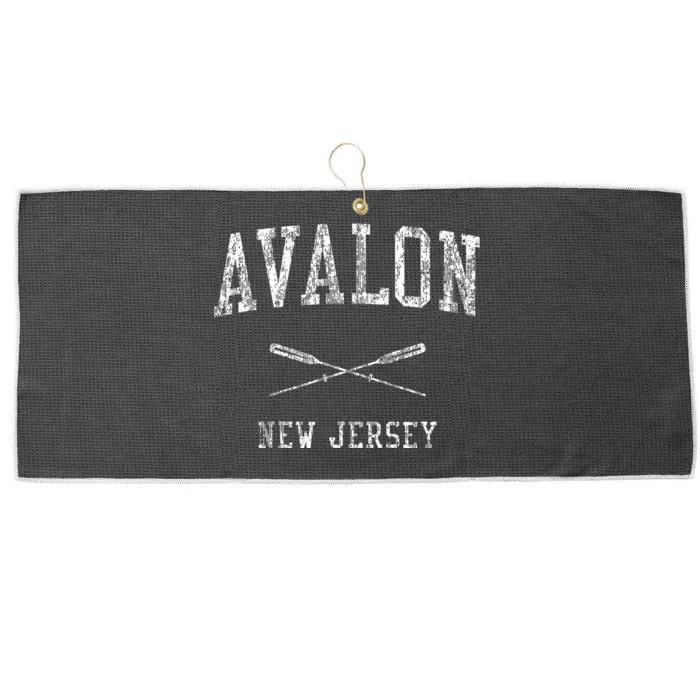 Avalon New Jersey Nj Vintage Nautical Large Microfiber Waffle Golf Towel