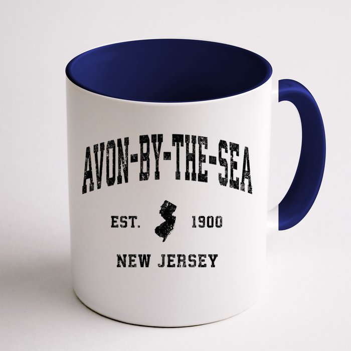 Avonbythesea New Jersey Nj Vintage Athletic Sports Front & Back Coffee Mug