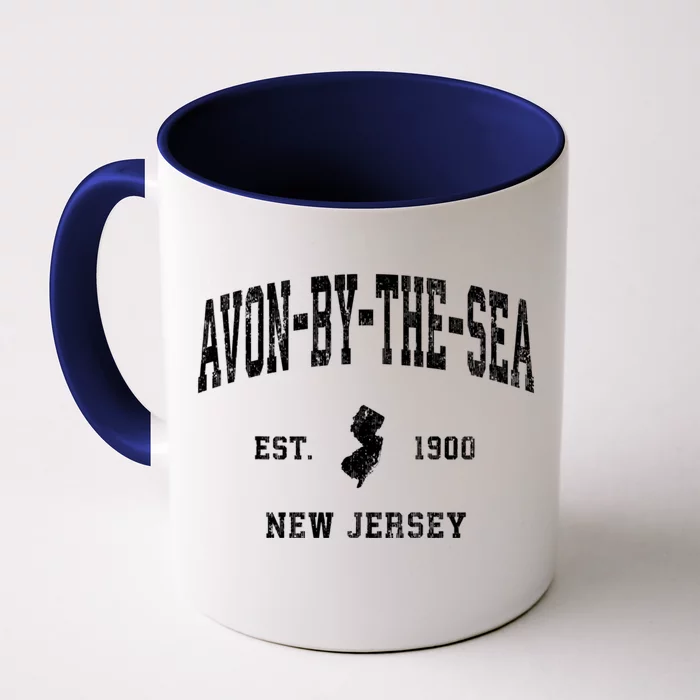 Avonbythesea New Jersey Nj Vintage Athletic Sports Front & Back Coffee Mug