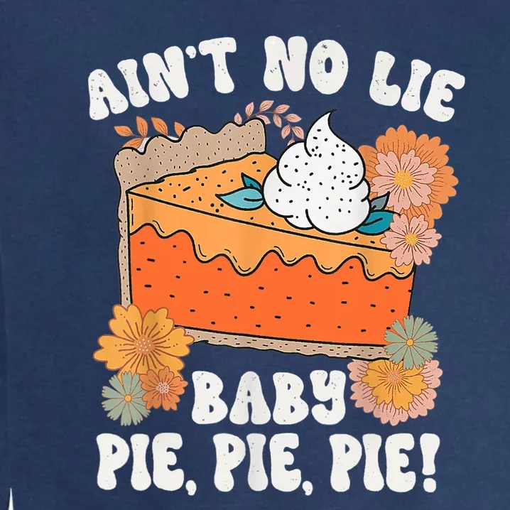 Ain't No Lie Baby Pie Pie Pie Funny Thanksgivin Food Garment-Dyed Sweatshirt