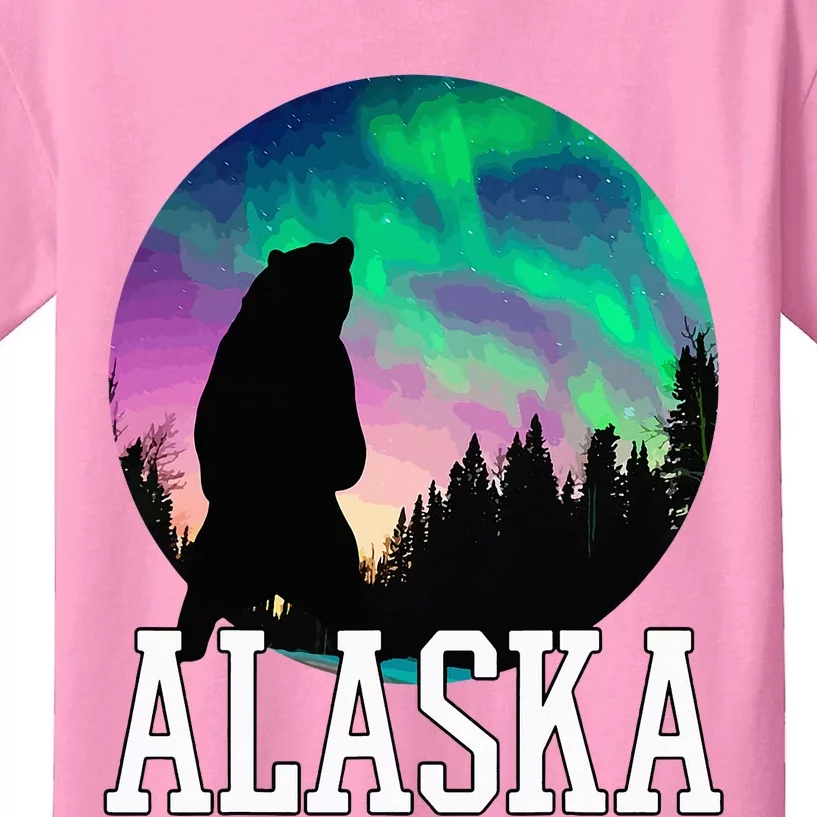 Alaska Nothern Lights Viewing Vacation Kids T-Shirt