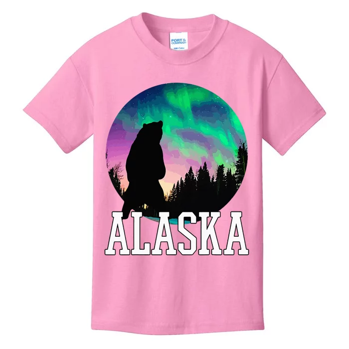 Alaska Nothern Lights Viewing Vacation Kids T-Shirt