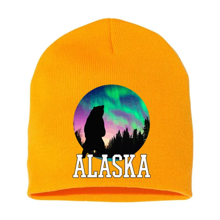 Alaska Nothern Lights Viewing Vacation Short Acrylic Beanie