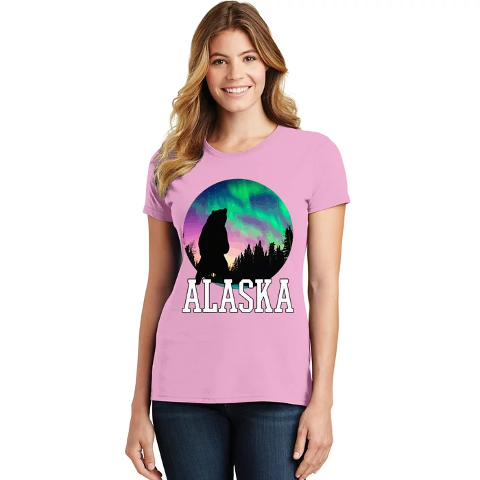 Alaska Nothern Lights Viewing Vacation Women's T-Shirt