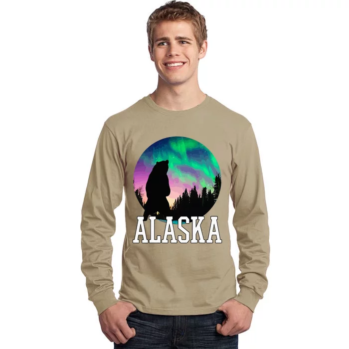 Alaska Nothern Lights Viewing Vacation Tall Long Sleeve T-Shirt