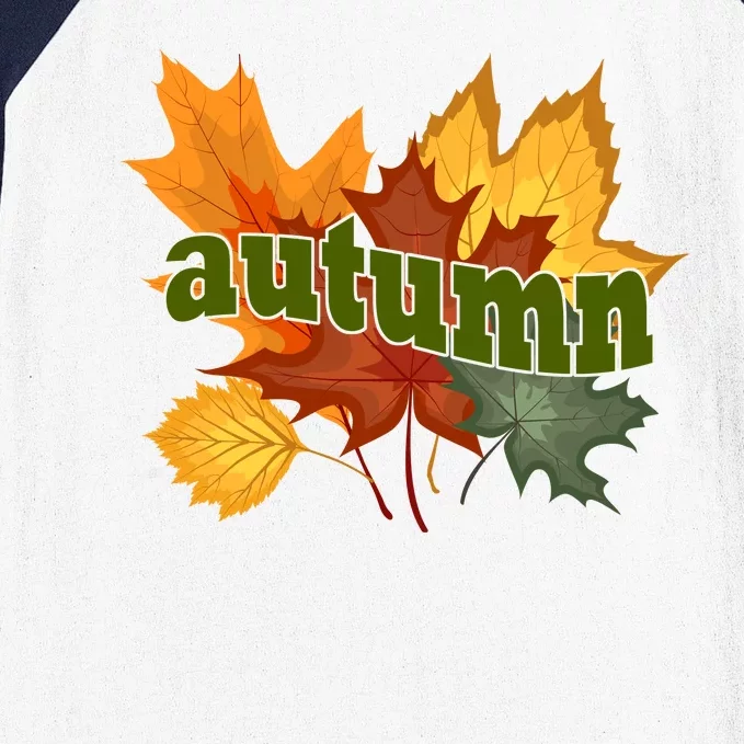 Autumn Nature Leaves Baseball Sleeve Shirt