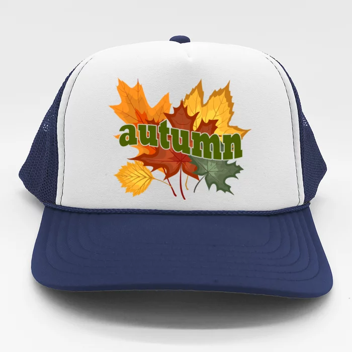 Autumn Nature Leaves Trucker Hat