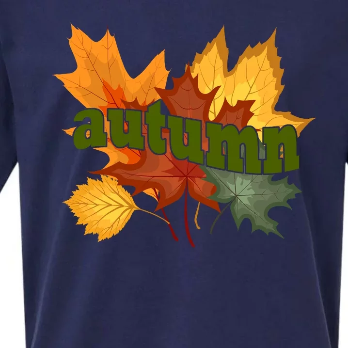 Autumn Nature Leaves Sueded Cloud Jersey T-Shirt