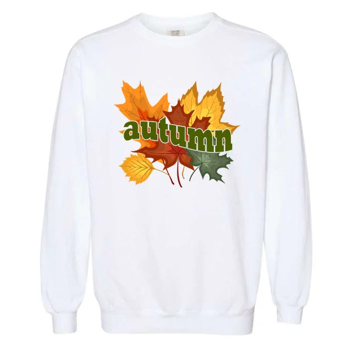 Autumn Nature Leaves Garment-Dyed Sweatshirt