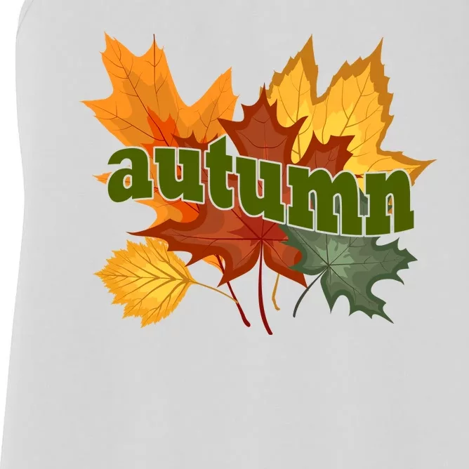 Autumn Nature Leaves Women's Racerback Tank