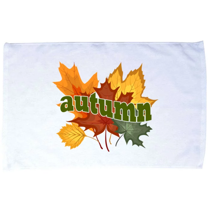 Autumn Nature Leaves Microfiber Hand Towel