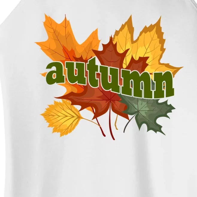 Autumn Nature Leaves Women’s Perfect Tri Rocker Tank