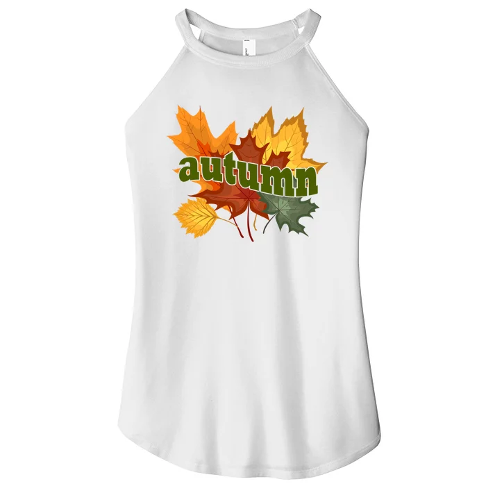 Autumn Nature Leaves Women’s Perfect Tri Rocker Tank