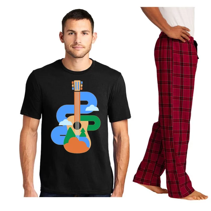 Abstract Nature Lover Guitar Pajama Set