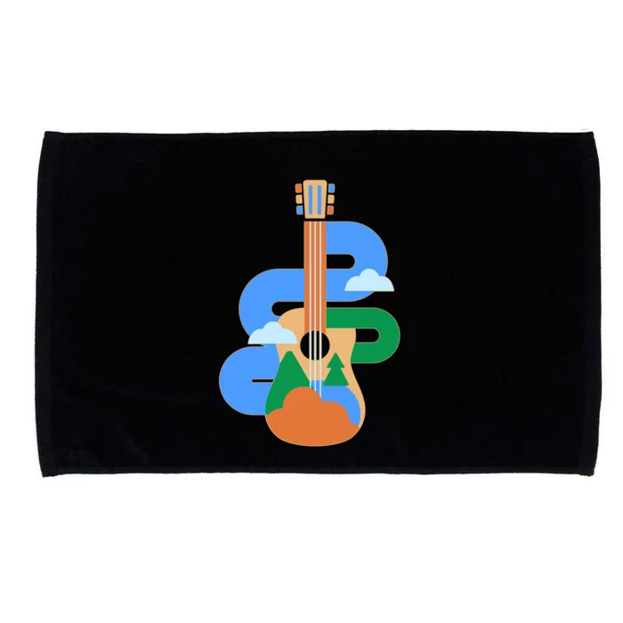 Abstract Nature Lover Guitar Microfiber Hand Towel