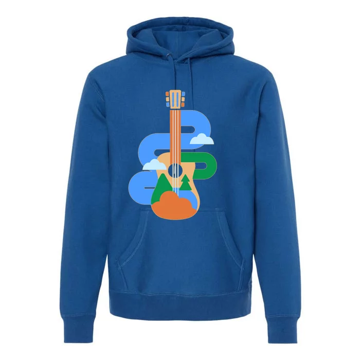 Abstract Nature Lover Guitar Premium Hoodie