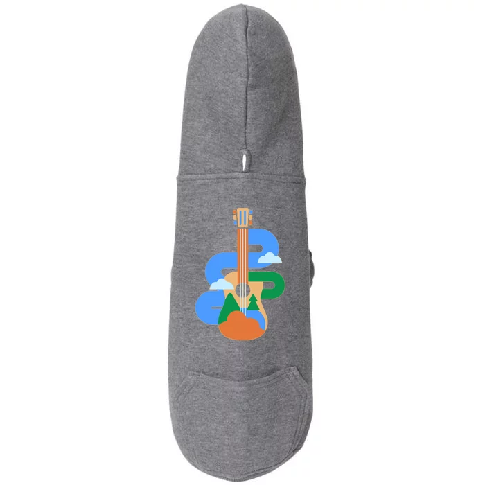 Abstract Nature Lover Guitar Doggie 3-End Fleece Hoodie