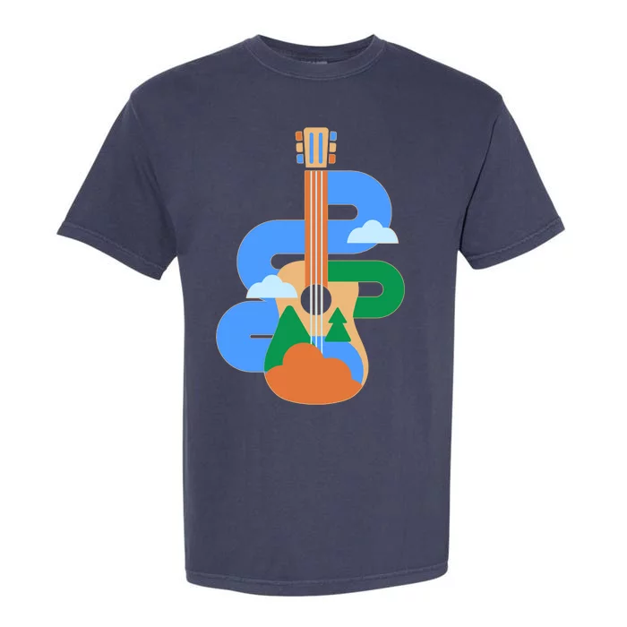 Abstract Nature Lover Guitar Garment-Dyed Heavyweight T-Shirt