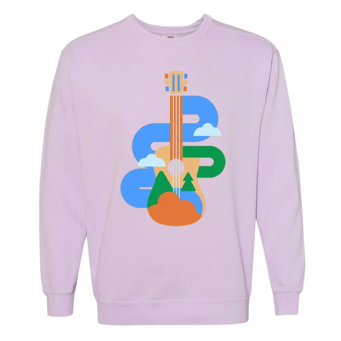 Abstract Nature Lover Guitar Garment-Dyed Sweatshirt