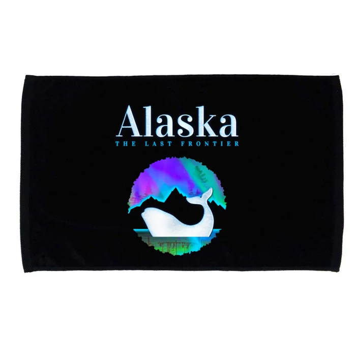 Alaska Northern Lights Orca Whale With Aurora Borealis Meaningful Gift Microfiber Hand Towel