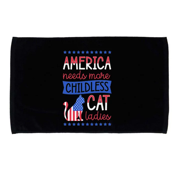 America Needs More Childless Cat Ladies Childless Microfiber Hand Towel