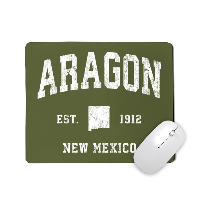 Aragon New Mexico Nm Vintage Athletic Sports Mousepad