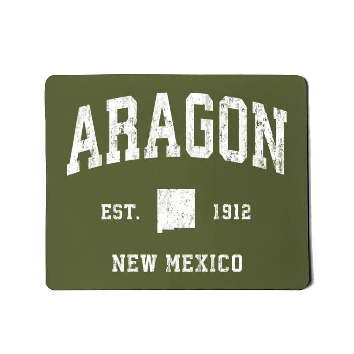 Aragon New Mexico Nm Vintage Athletic Sports Mousepad