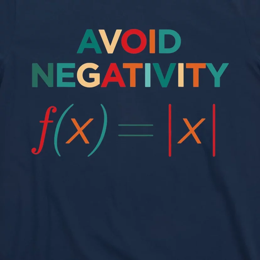 Avoid Negativity Math Equation Funny Math Teacher T-Shirt