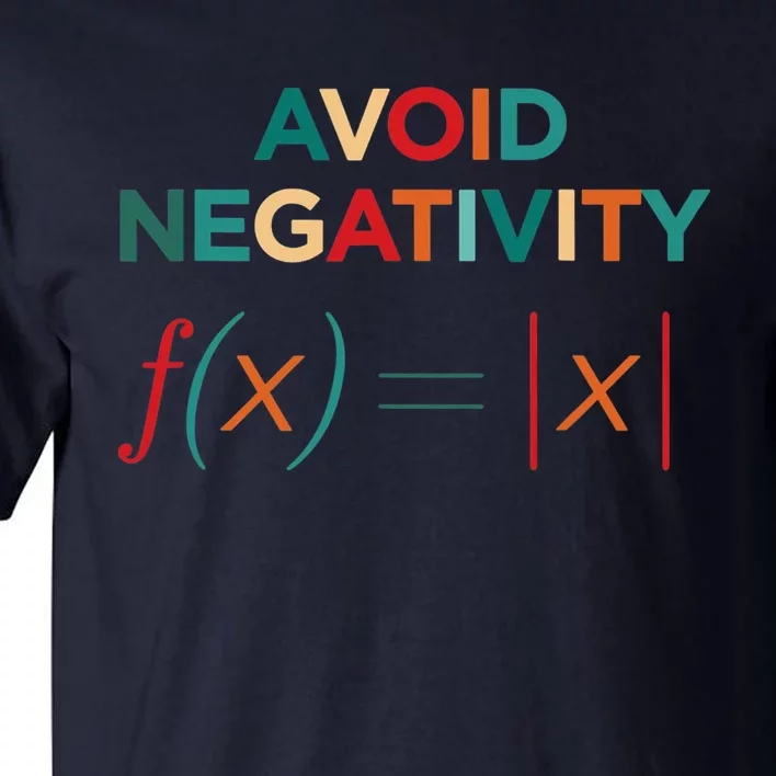 Avoid Negativity Math Equation Funny Math Teacher Tall T-Shirt