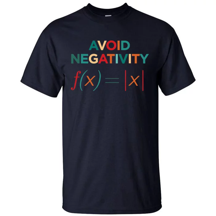 Avoid Negativity Math Equation Funny Math Teacher Tall T-Shirt