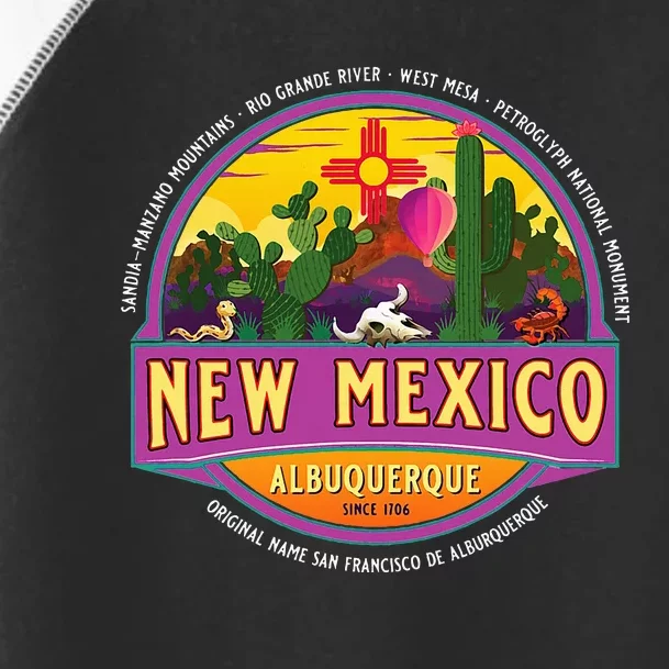 Albuquerque New Mexico Usa Balloons Desert Vacation Souvenir Toddler Fine Jersey T-Shirt