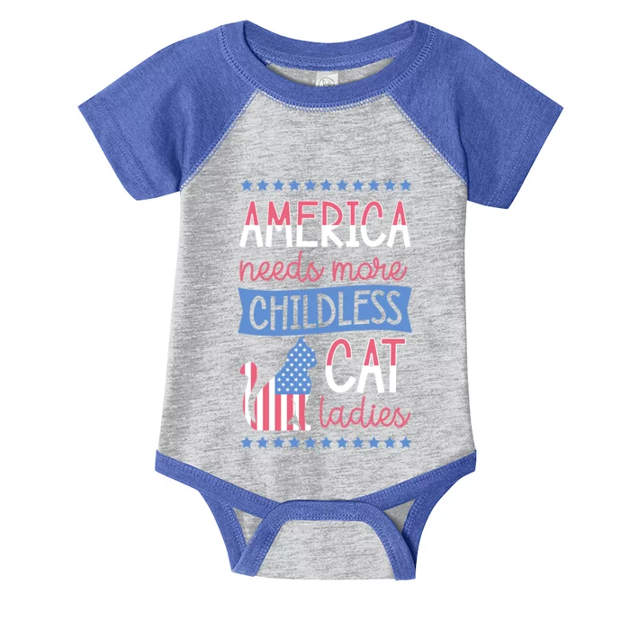 America Needs More Less Cat Ladies Less Cute Gift Infant Baby Jersey Bodysuit