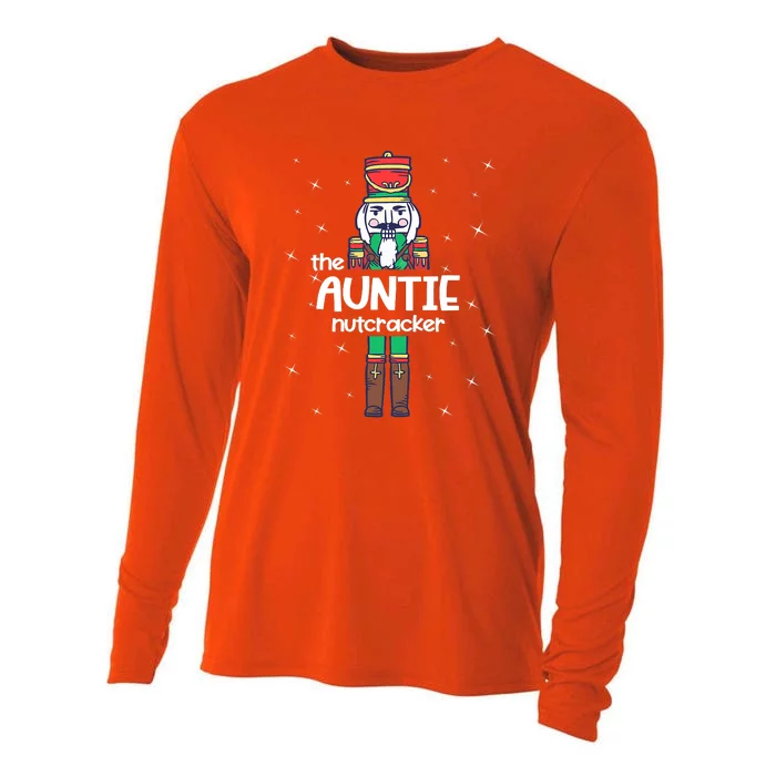 Auntie Nutcracker Matching Family Group Christmas Party Pjs Cooling Performance Long Sleeve Crew