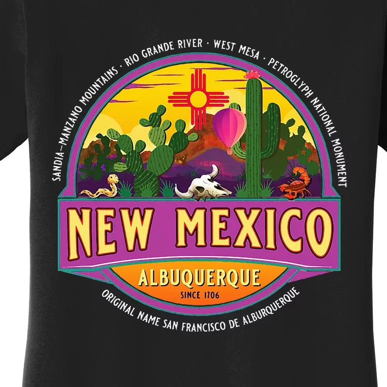 Albuquerque New Mexico Usa Balloons Desert Vacation Souvenir Women's T-Shirt