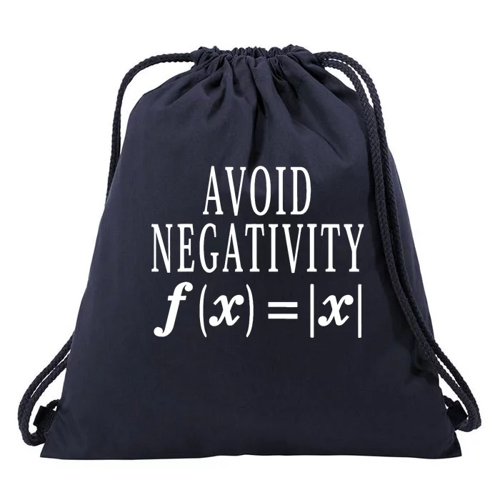 Avoid Negativity Math Equation Teacher Funny Gift Drawstring Bag