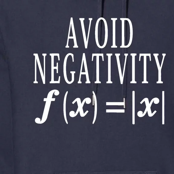 Avoid Negativity Math Equation Teacher Funny Gift Premium Hoodie