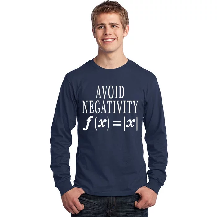 Avoid Negativity Math Equation Teacher Funny Gift Tall Long Sleeve T-Shirt