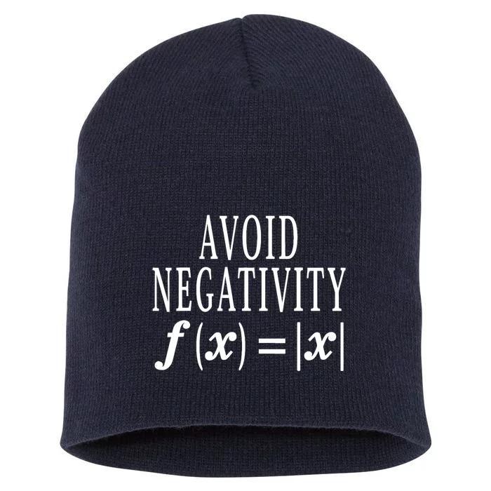 Avoid Negativity Math Equation Teacher Funny Gift Short Acrylic Beanie