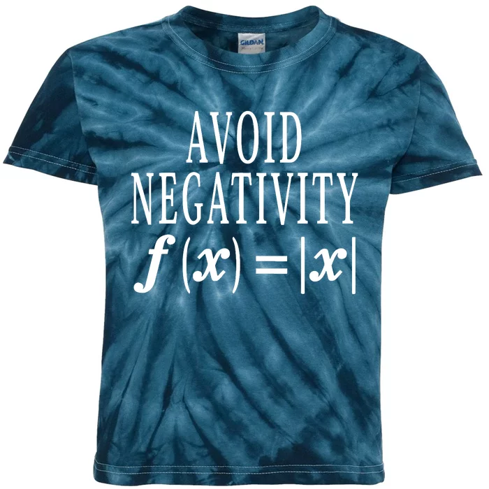 Avoid Negativity Math Equation Teacher Funny Gift Kids Tie-Dye T-Shirt